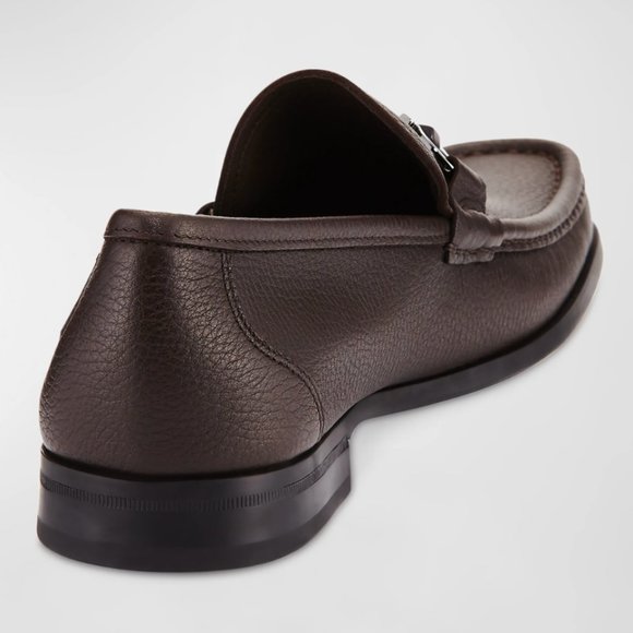 BRAND NEW Salvatore Ferragamo Men\'s Grandioso Grained Calfskin Gancini Loafer main image 4